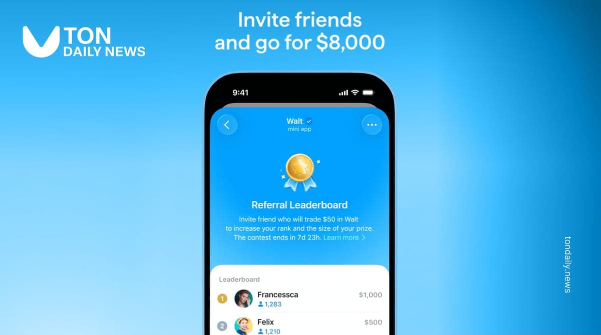 Walt Launches $8,000 Weekly Referral Competition With $1,000 Top Prize