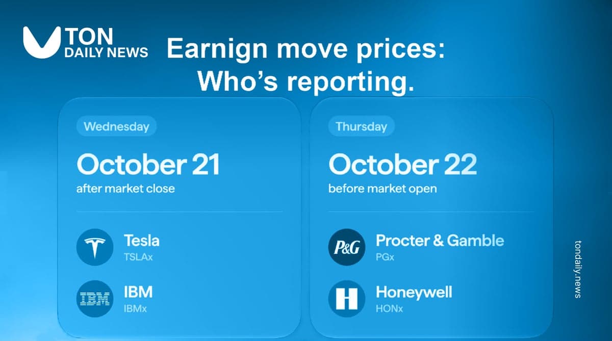Walt Expands Tokenized Stock Tracking as Tesla, IBM and P&G Report Earnings